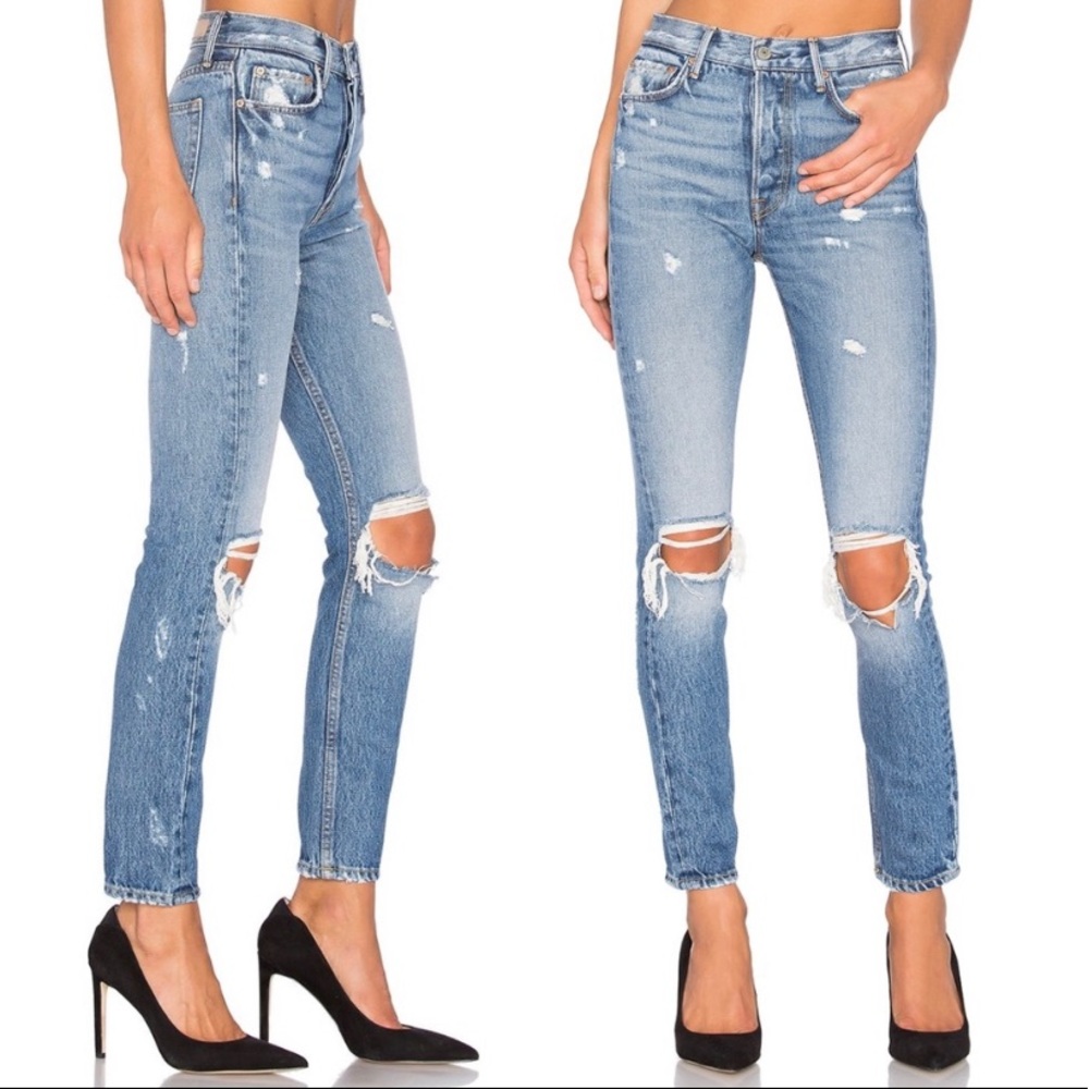 GRFLFRND Revolve Karolina High Rise Boyfriend Jeans Size 28